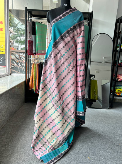 PINK DHANIAKHALI SAREE