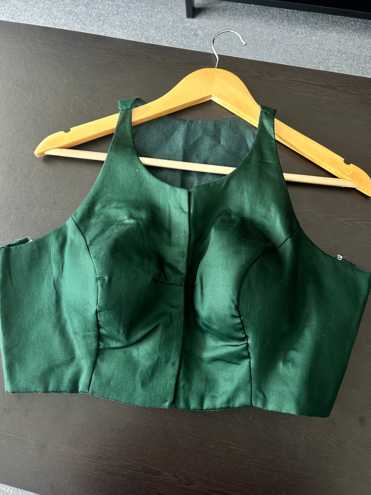Green boho embroidered blouse
