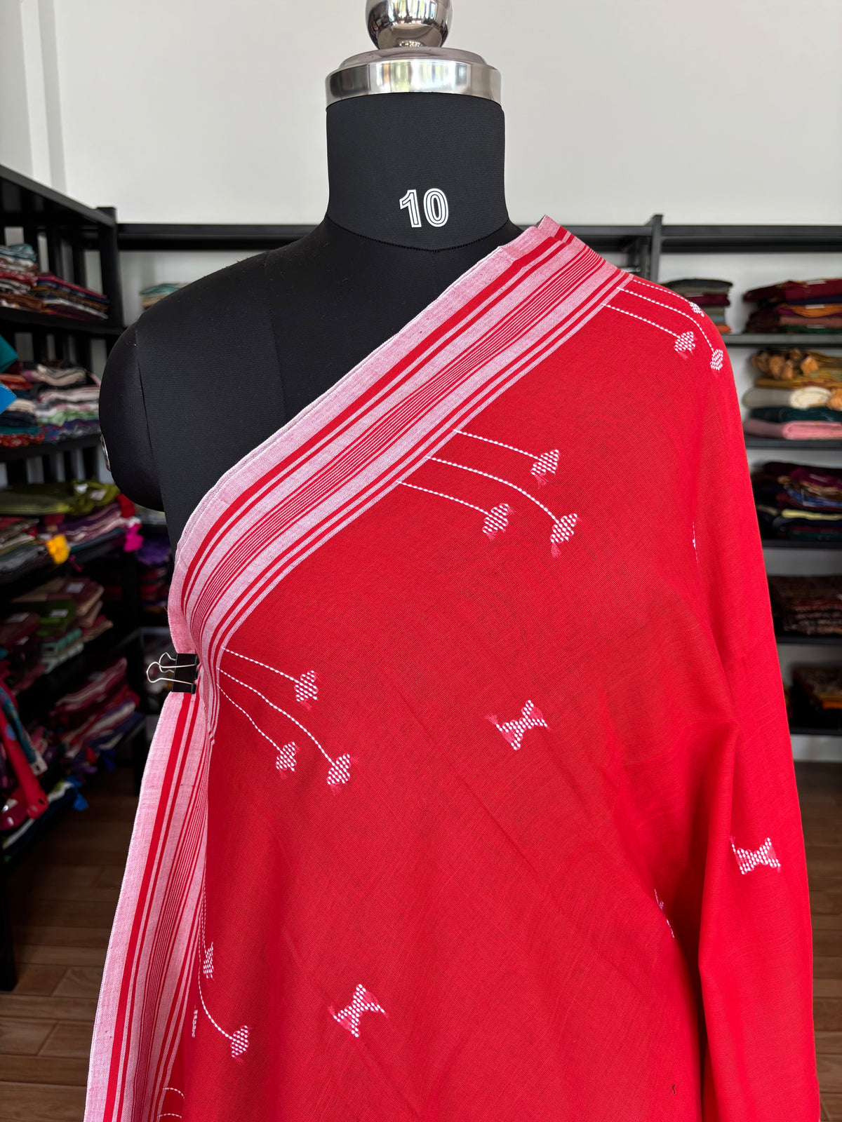 RED BHUJODI SAREE