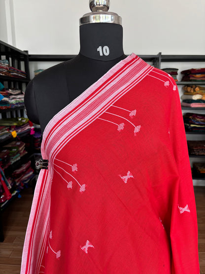 RED BHUJODI SAREE