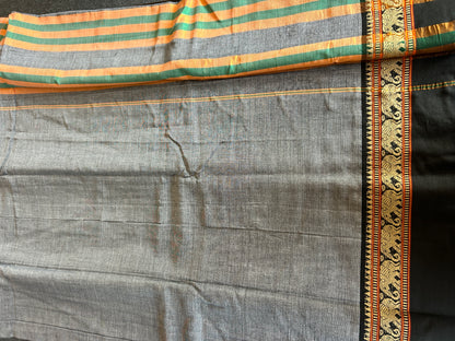 GREY NARAYANPET SAREE