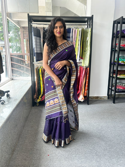 PURPLE MERCERISED SAREE