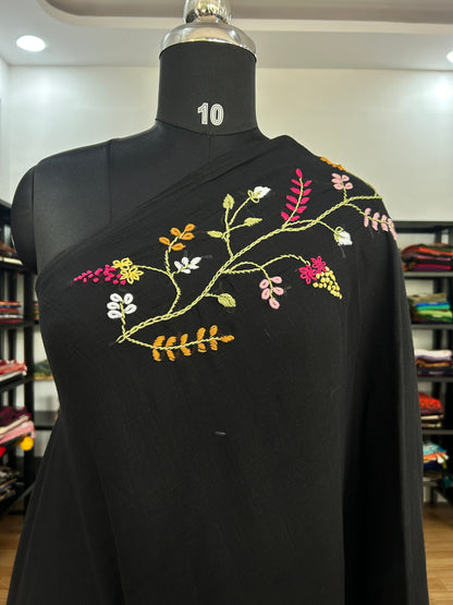 BLACK KATHA MUL SAREE