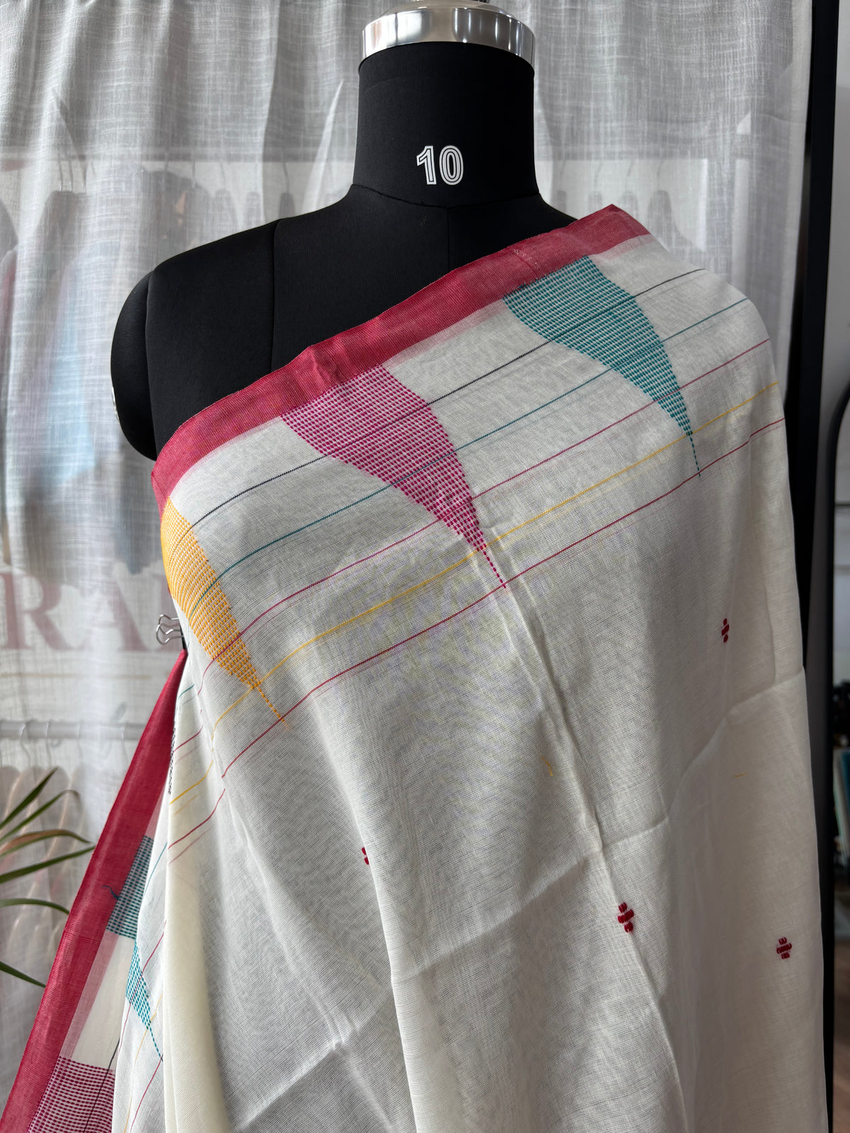 WHITE JAMDANI SAREE