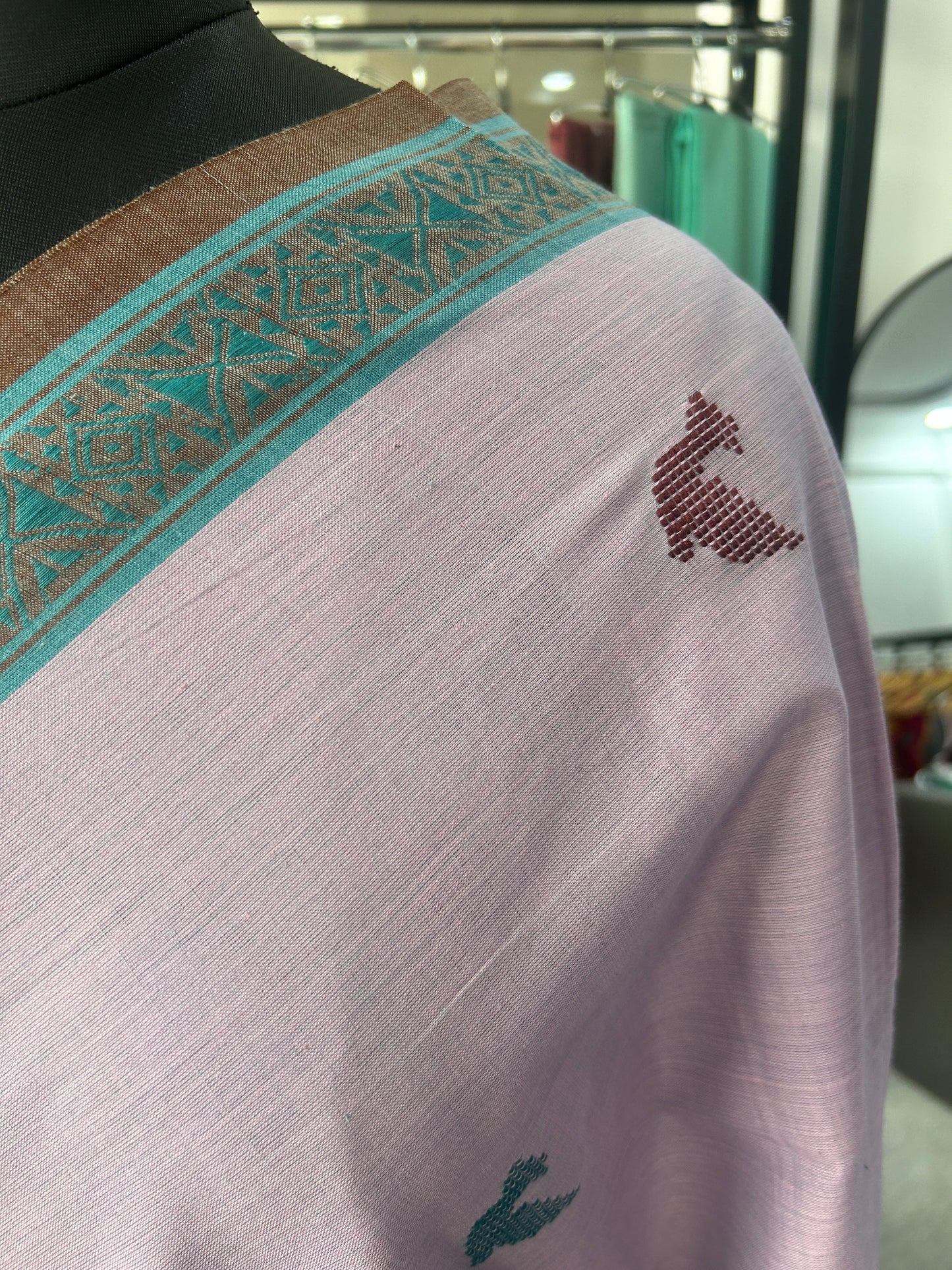 PINK DHANIAKHALI SAREE