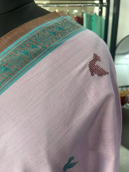 PINK DHANIAKHALI SAREE