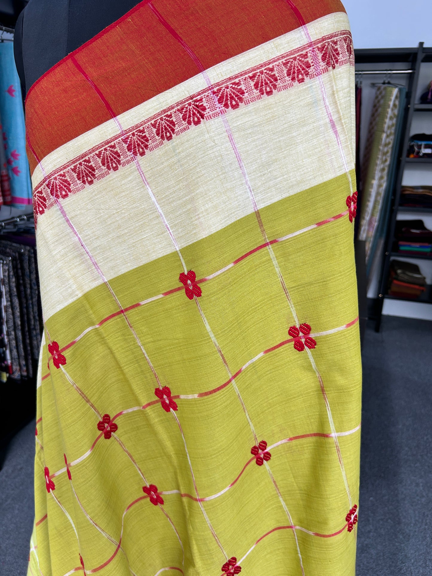 GREEN DHANIAKHALI SAREE
