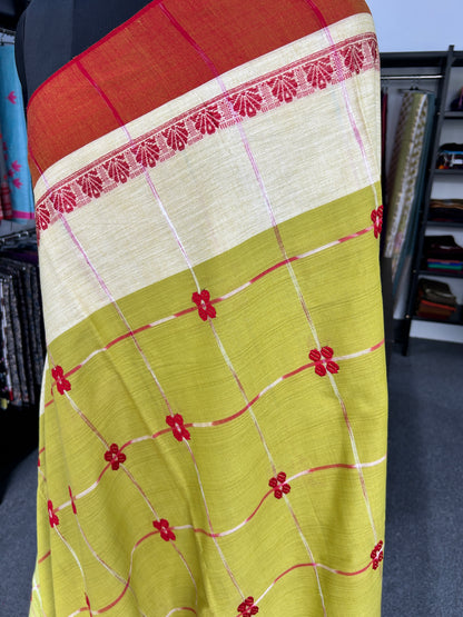 GREEN DHANIAKHALI SAREE