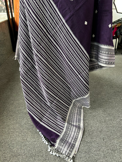 PURPLE MERCERISED SAREE
