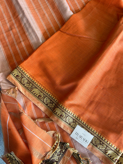 ORANGE NARAYANPET SAREE