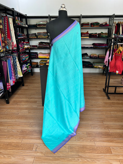 BLUE DHANIAKHALI SAREE