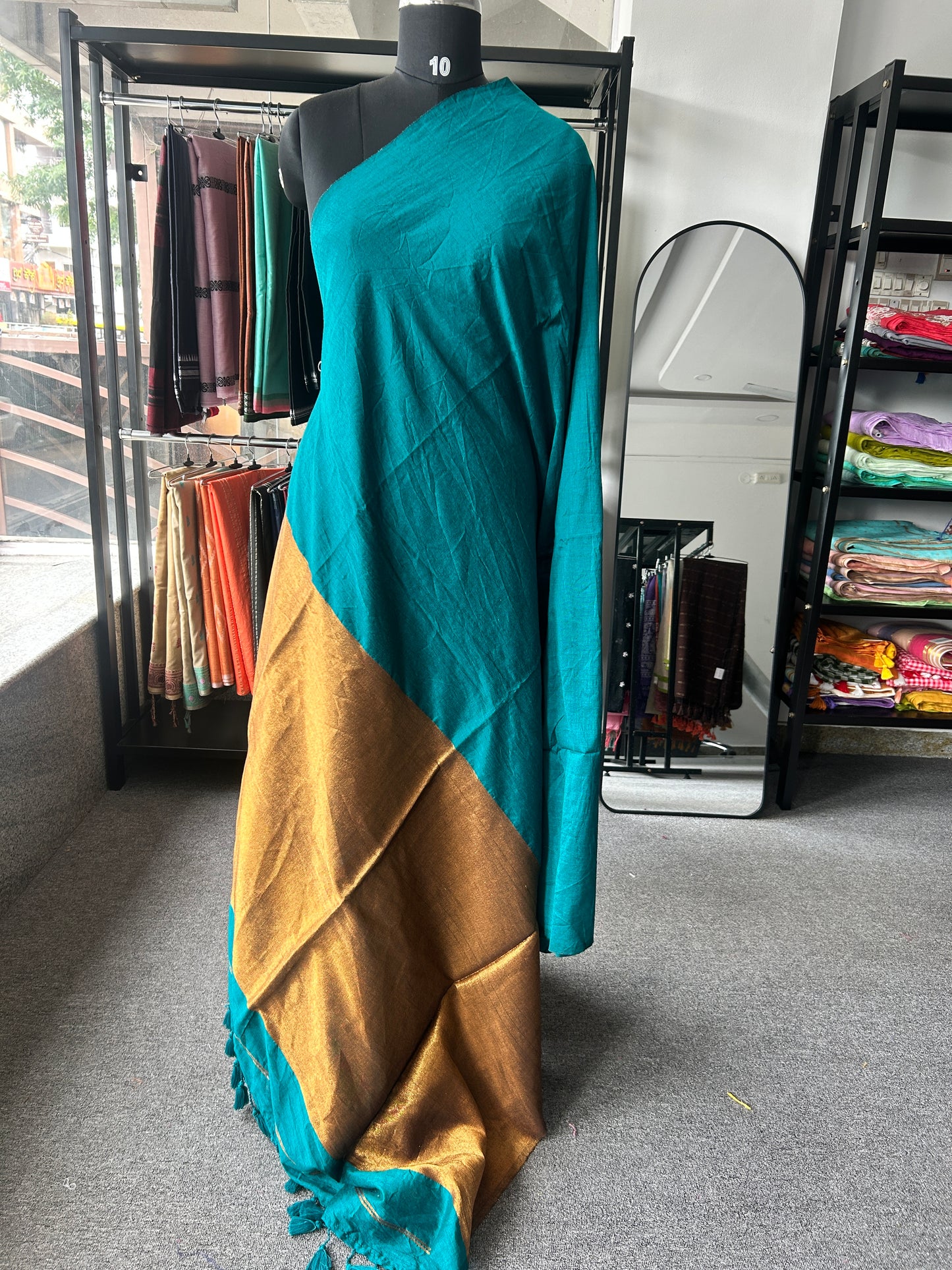 GREEN ACRYLIC COTTON