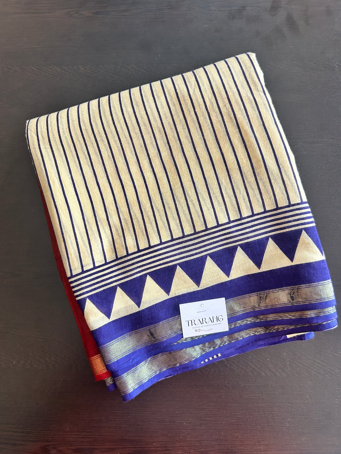 Purple chanderi mul cotton