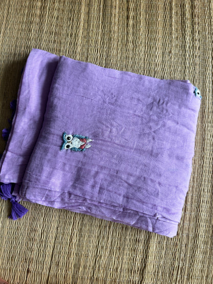 GREEN OWL MUL SAREE