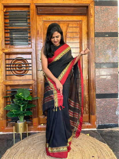 Black Narayanpet saree.