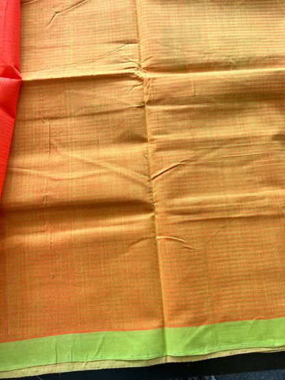 ORANGE MANGALAGIRI SAREE