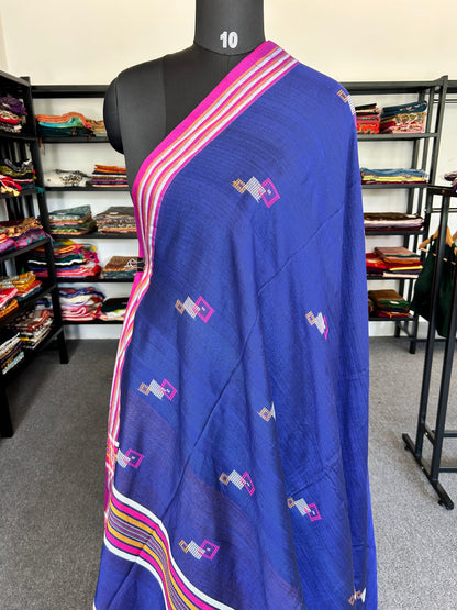 BLUE JAMDANI SAREE