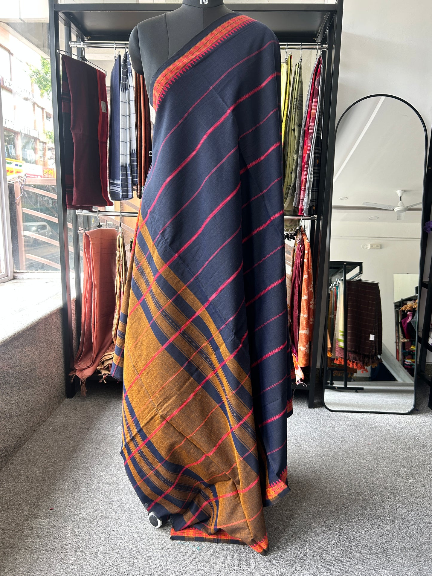 BLACK DHANIAKHALI SAREE