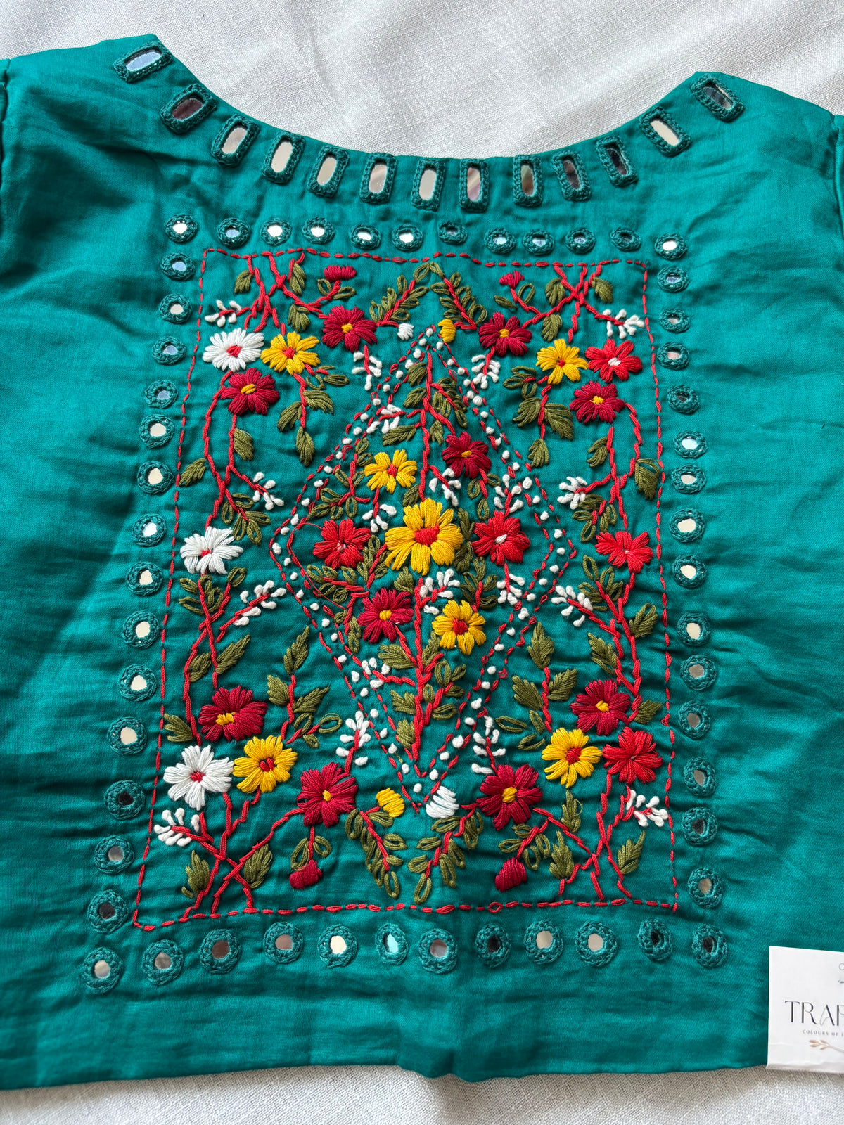 Blue Embroidered blouse