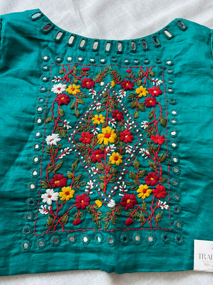 Blue Embroidered blouse