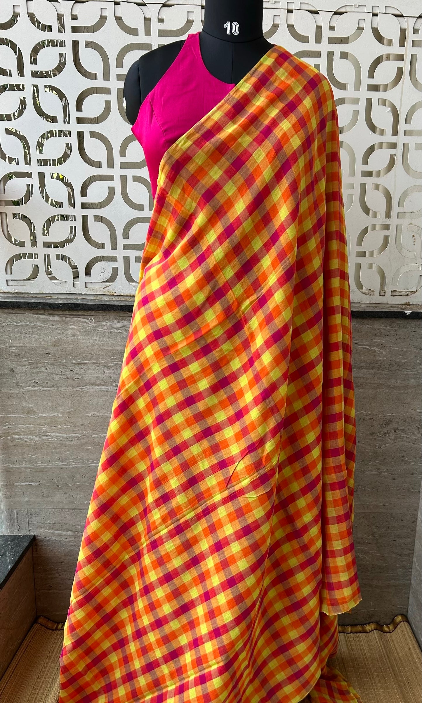 CHECK MUL SAREE