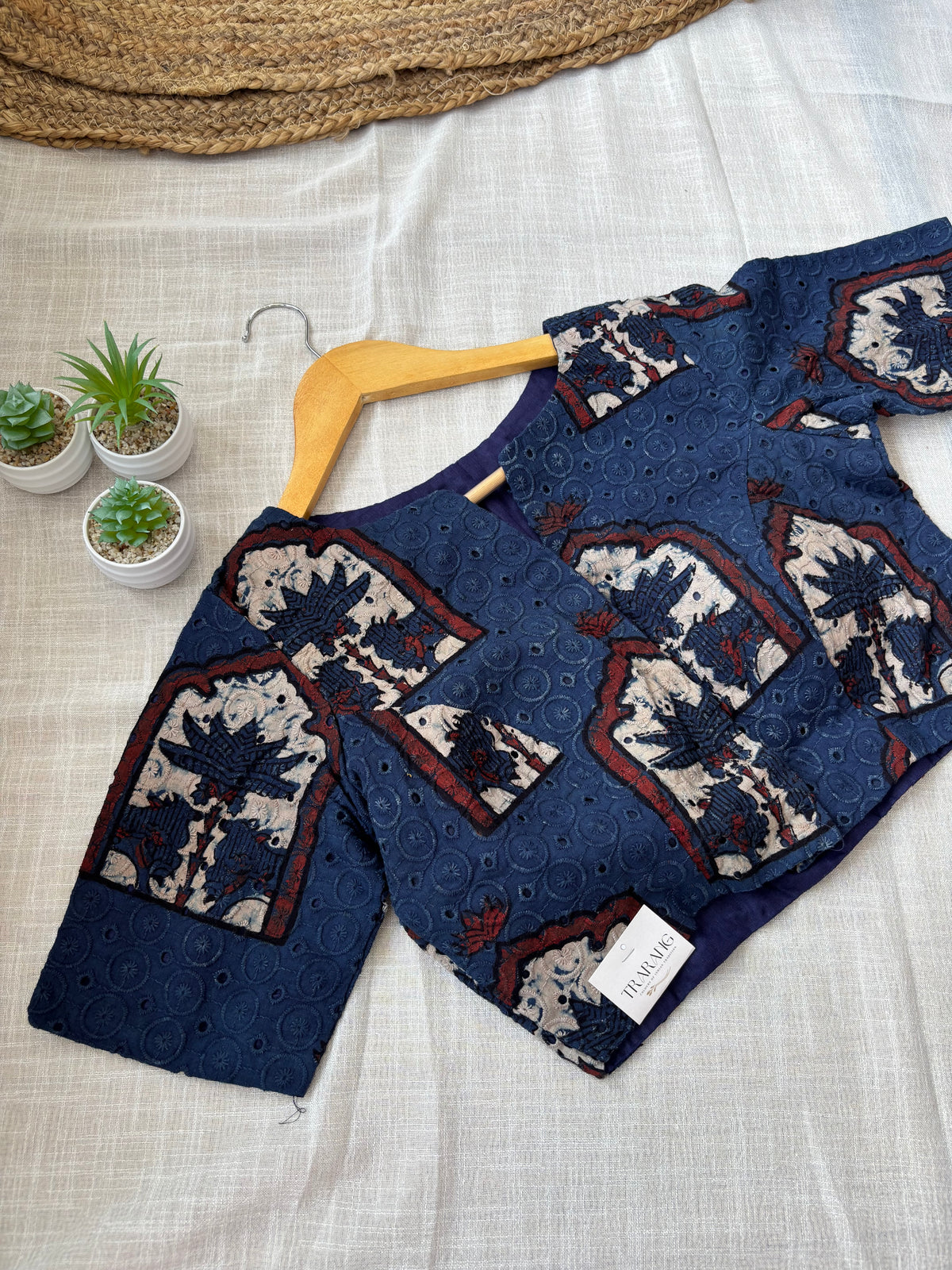 NAVY BLUE HAKOBA BLOUSE