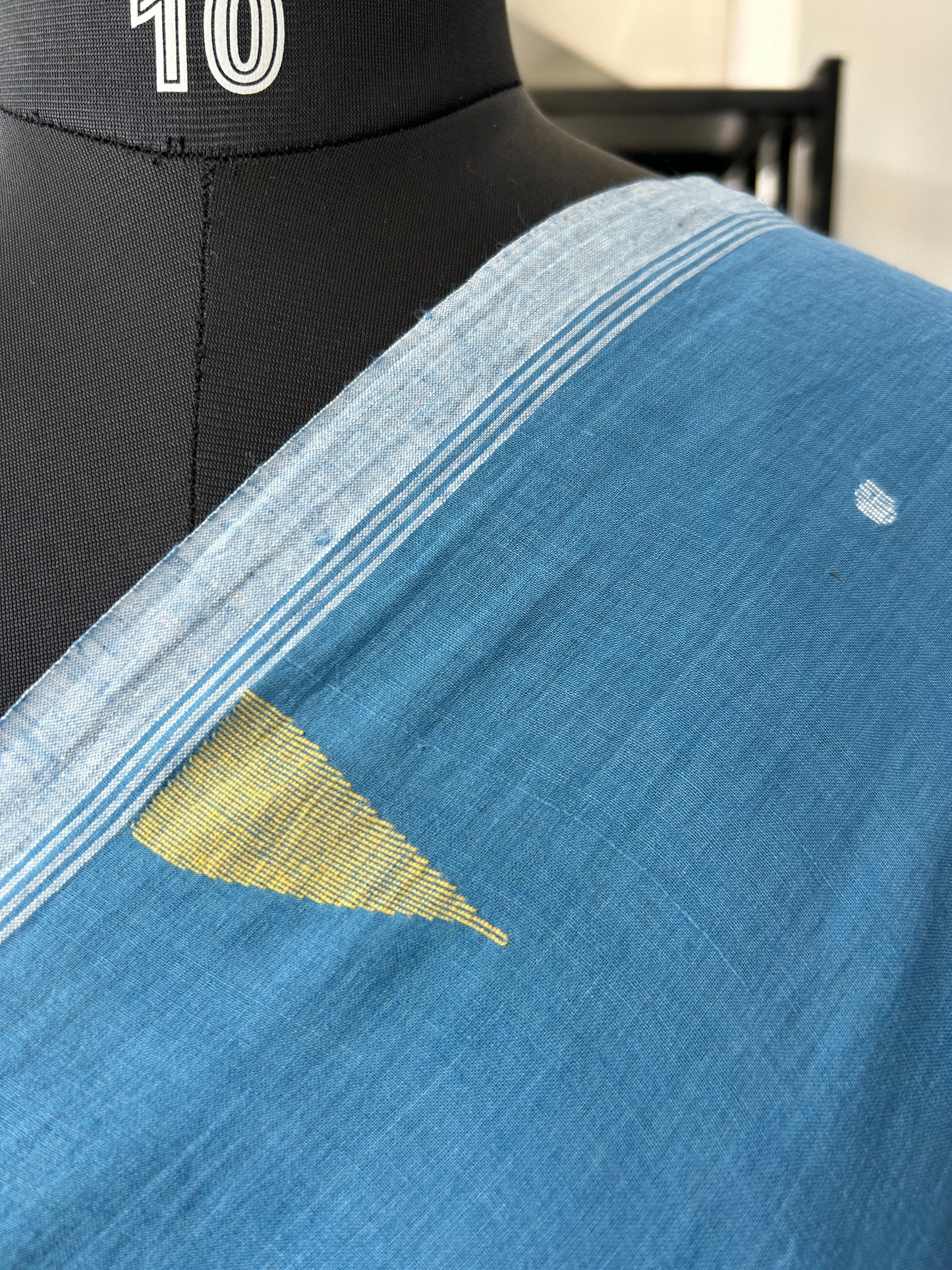 BLUE KHADI JAMDANI SAREE