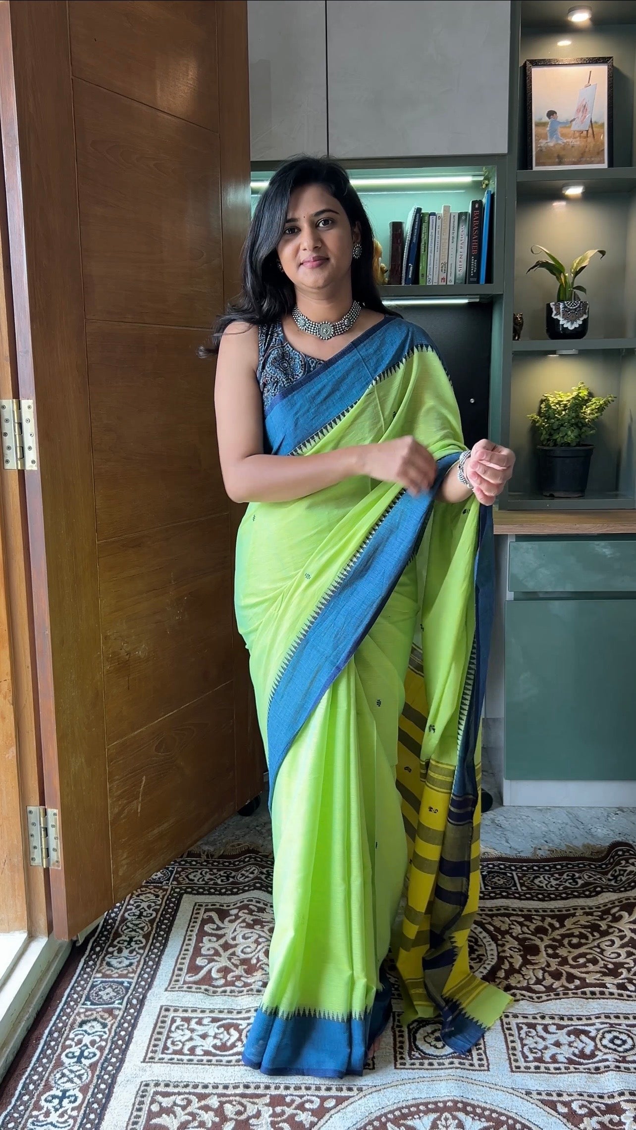 GREEN DHANIAKHALI SAREE