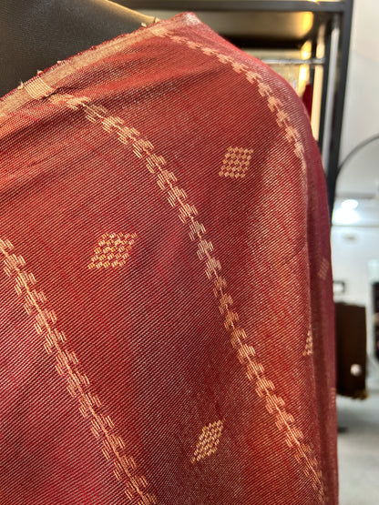 MARRON TISSUE SAREE