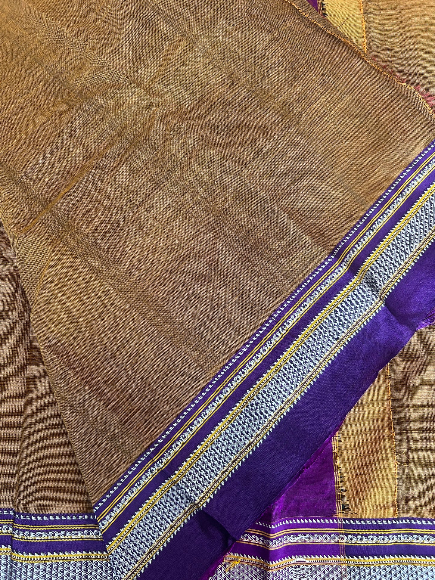 BROWN HANDLOOM ILKAL SAREE