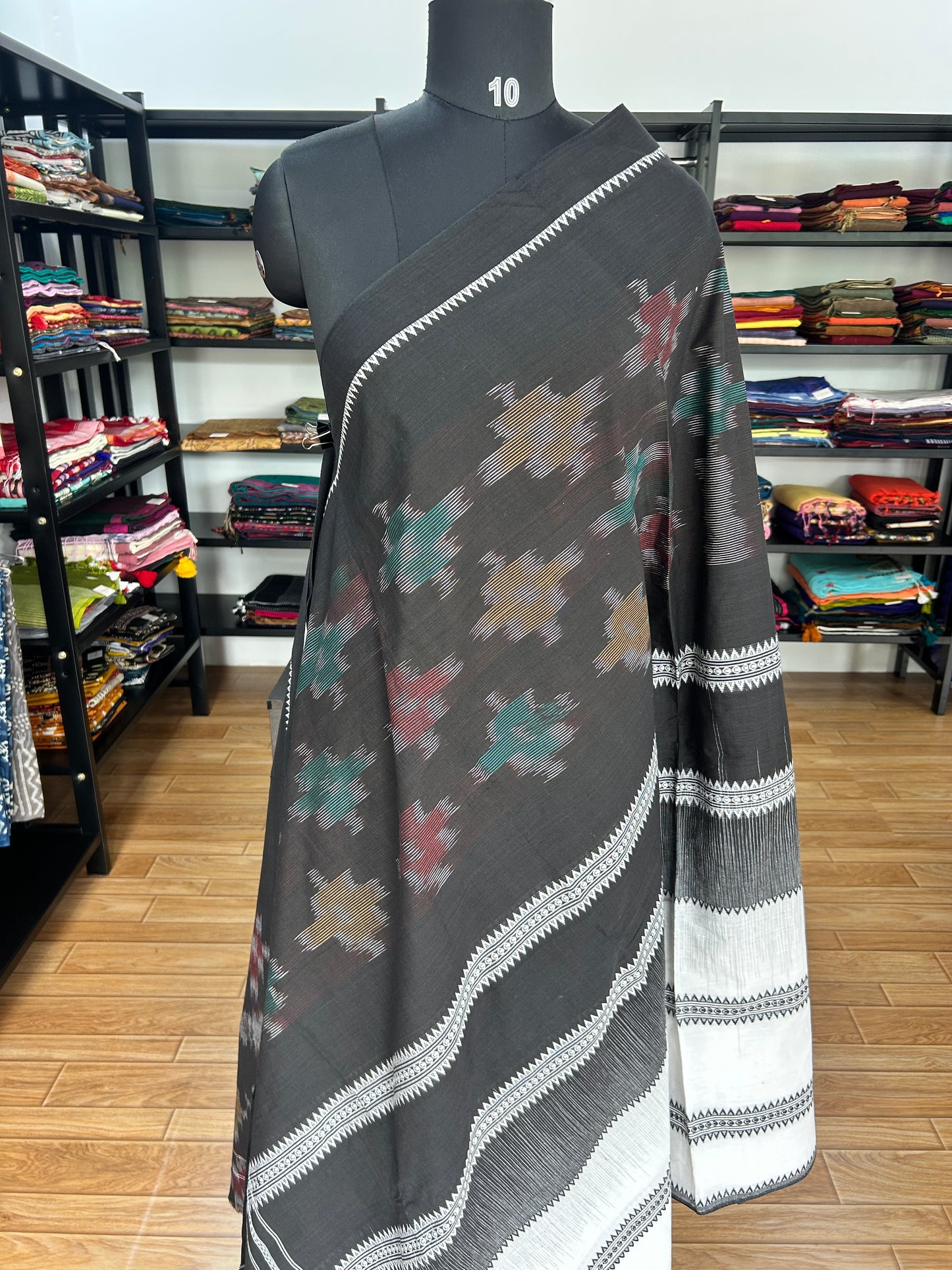 BLACK DHANIAKHALI SAREE