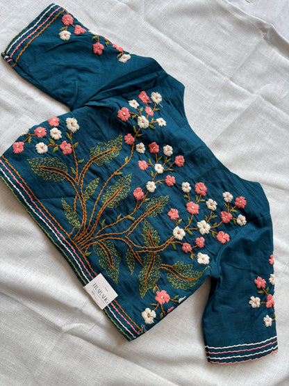 Green Embroidered blouse