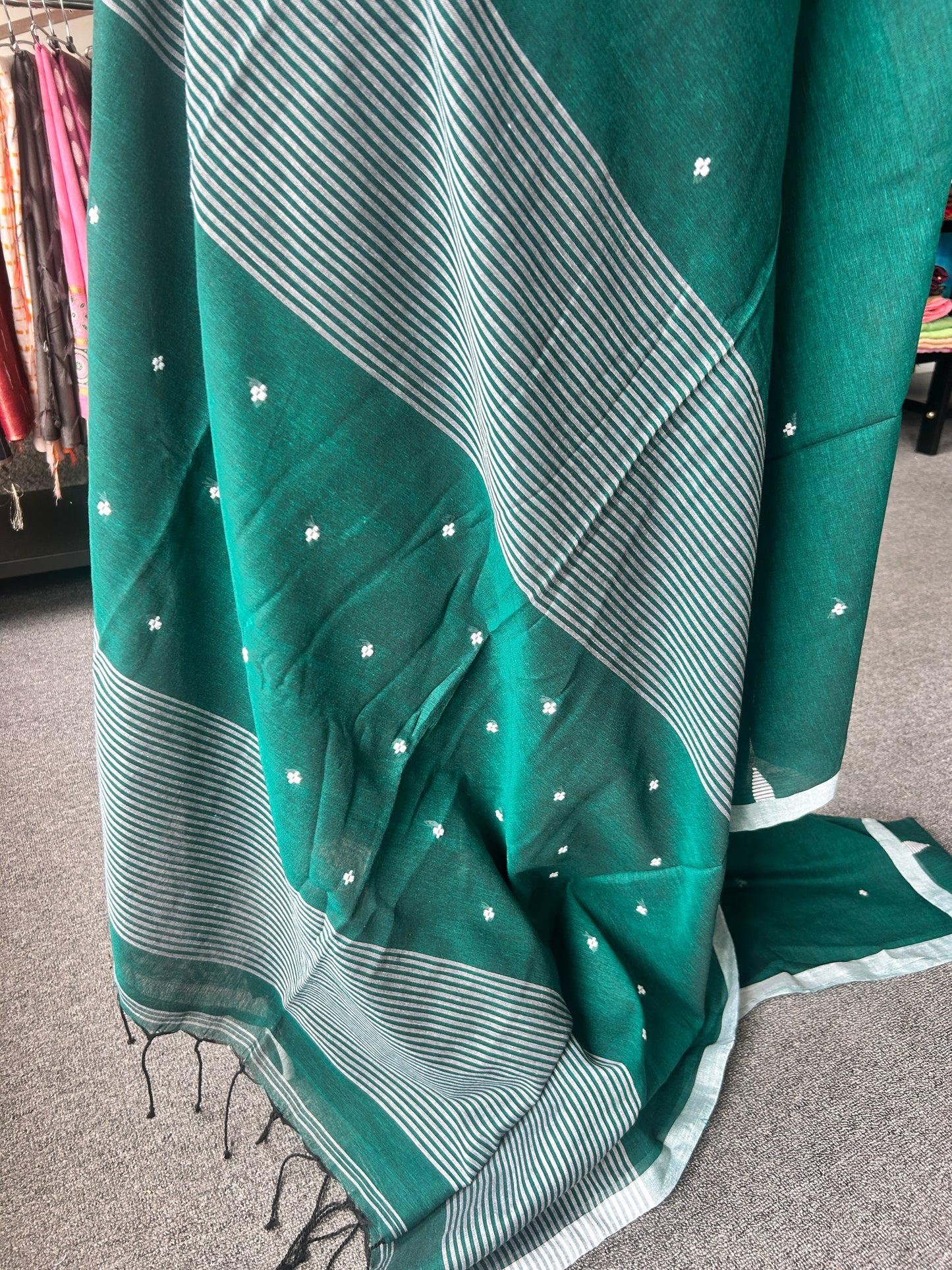 GREEN JAMDANI SAREE
