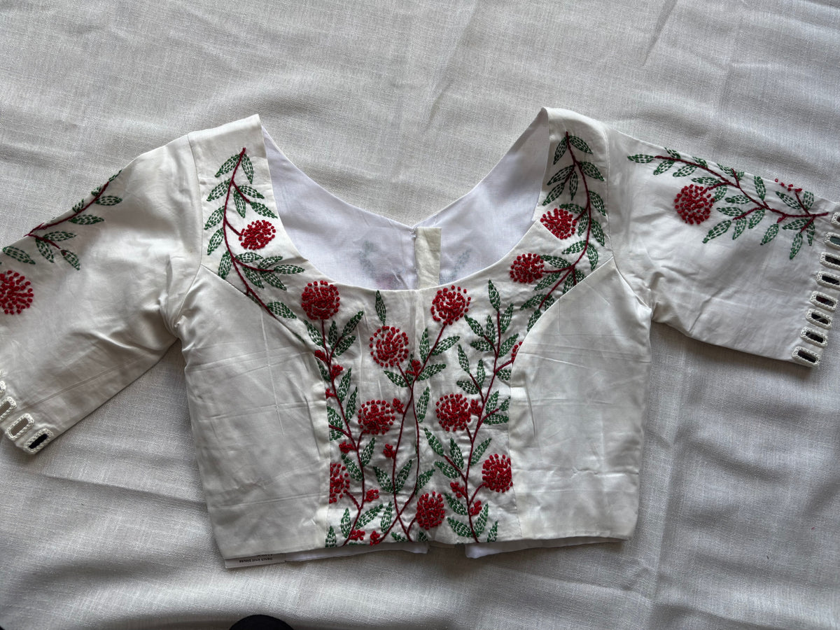 Off white Embroidered blouse