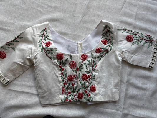 Off white Embroidered blouse