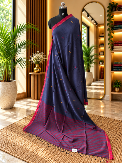 DARK BLUE JAMDANI SAREE
