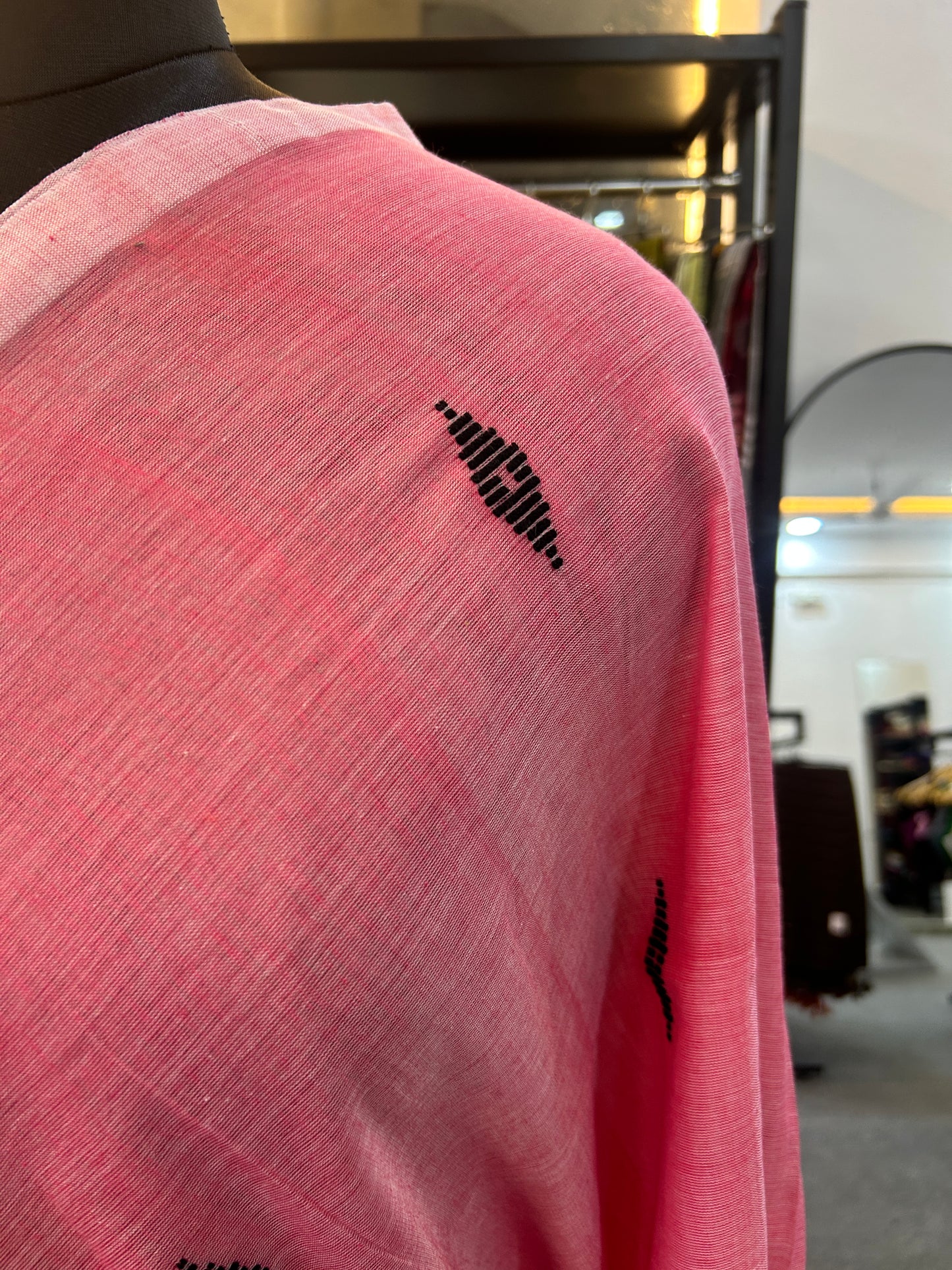 PINK MUL JAMDANI SAREE