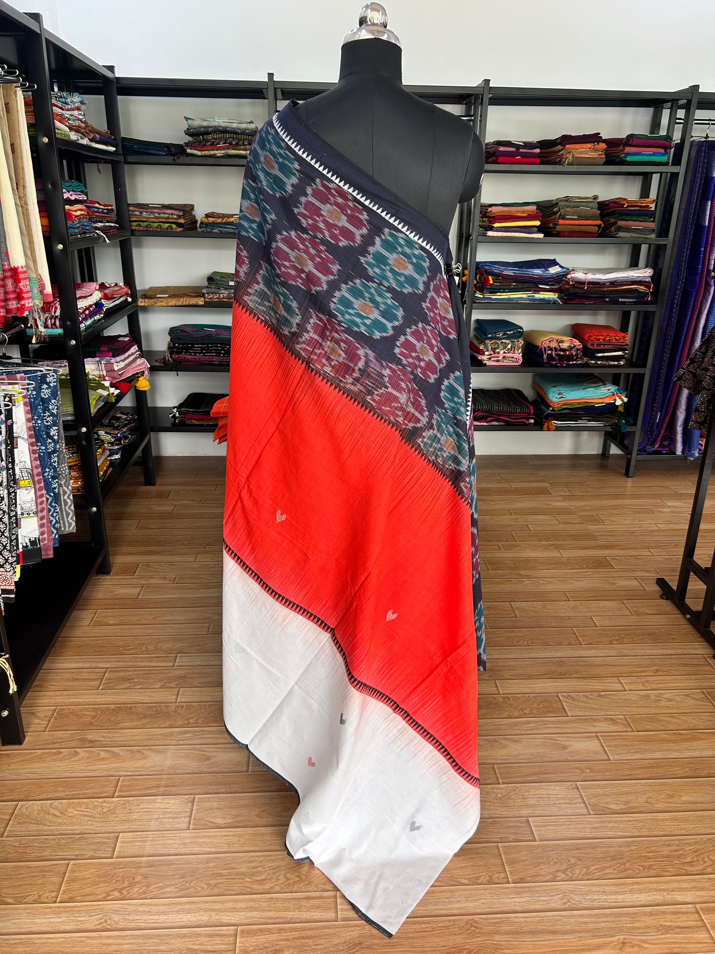 ORANGE DHANIAKHALI SAREE