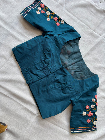 Green Embroidered blouse