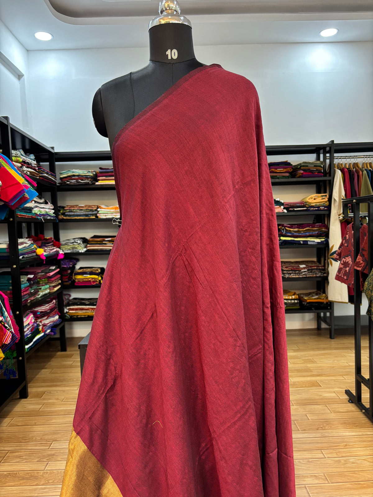 MAROON ACRYLIC SAREE