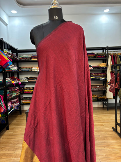 MAROON ACRYLIC SAREE