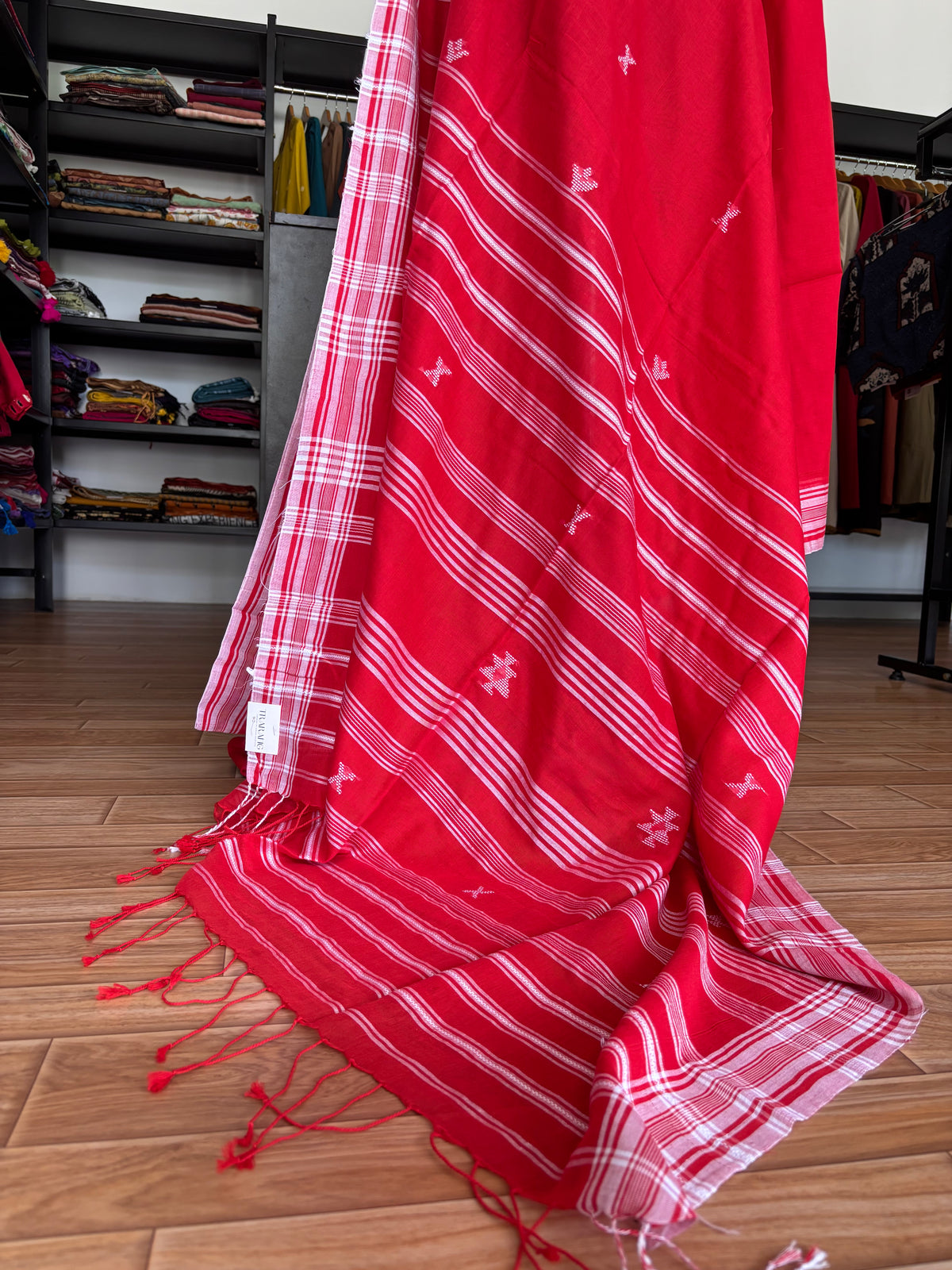 RED BHUJODI SAREE