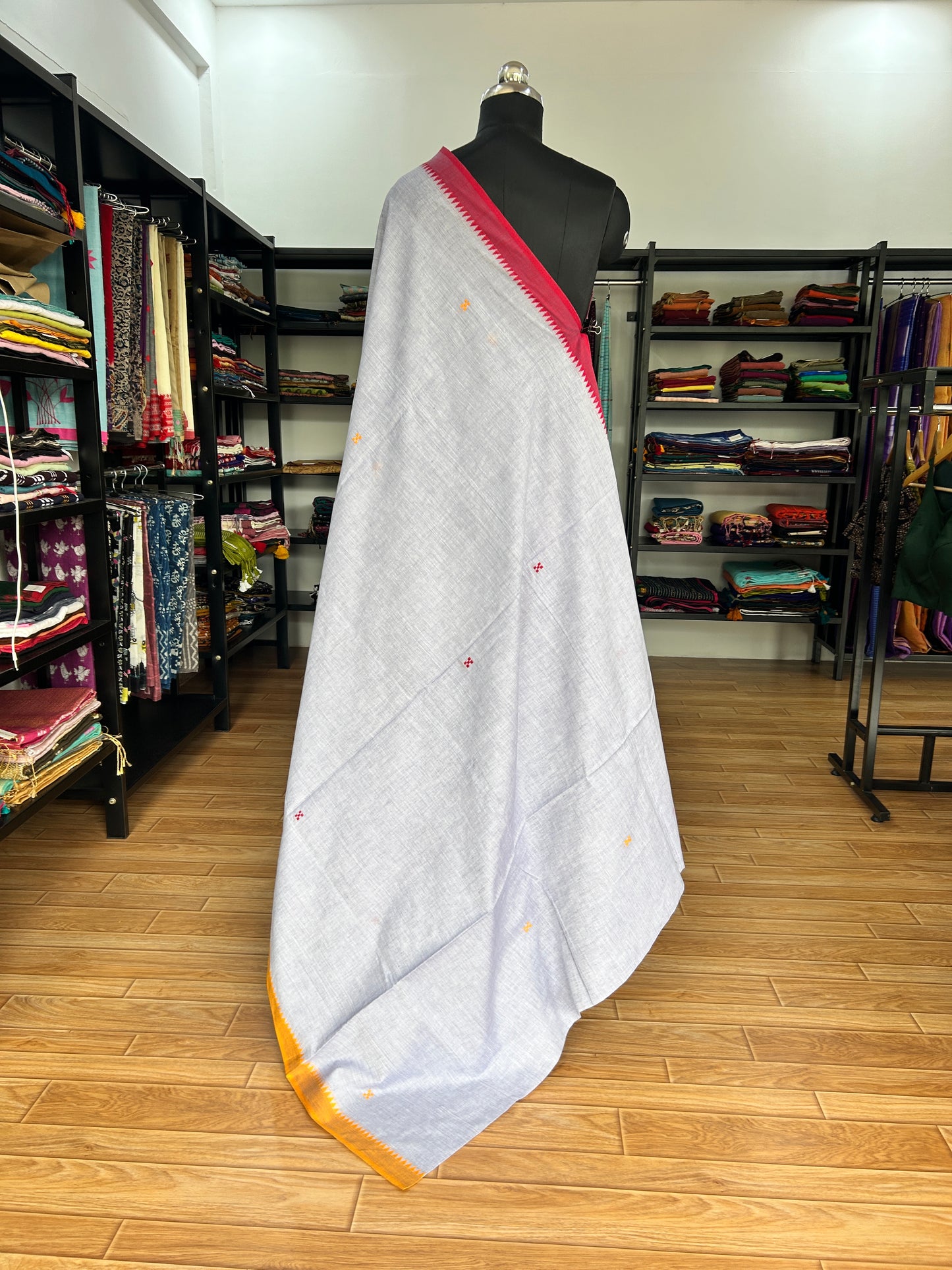 GREY DHANIAKHALI SAREE
