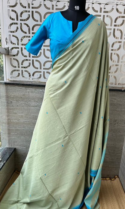 GREEN DHANIAKHALI SAREE