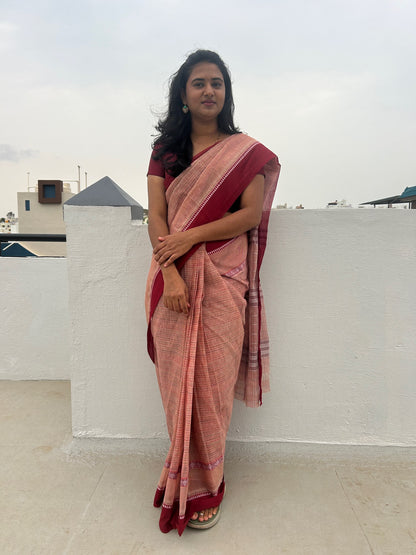 BROWN NARAYANPET SAREE