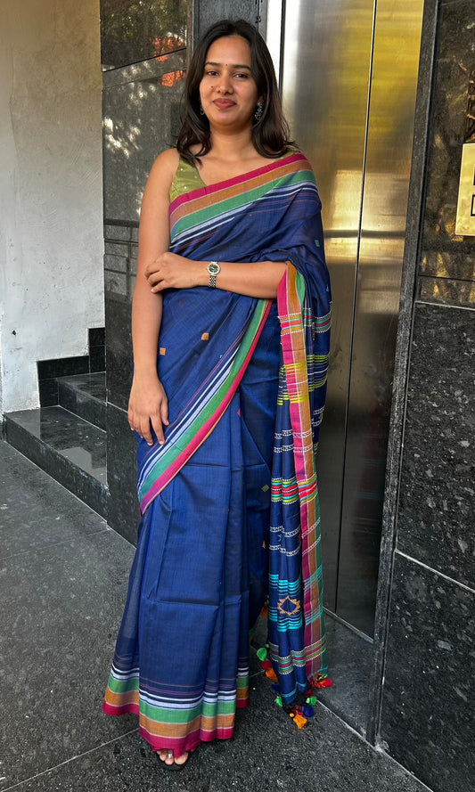 BLUE MERCERIZED COTTON BHUJODI