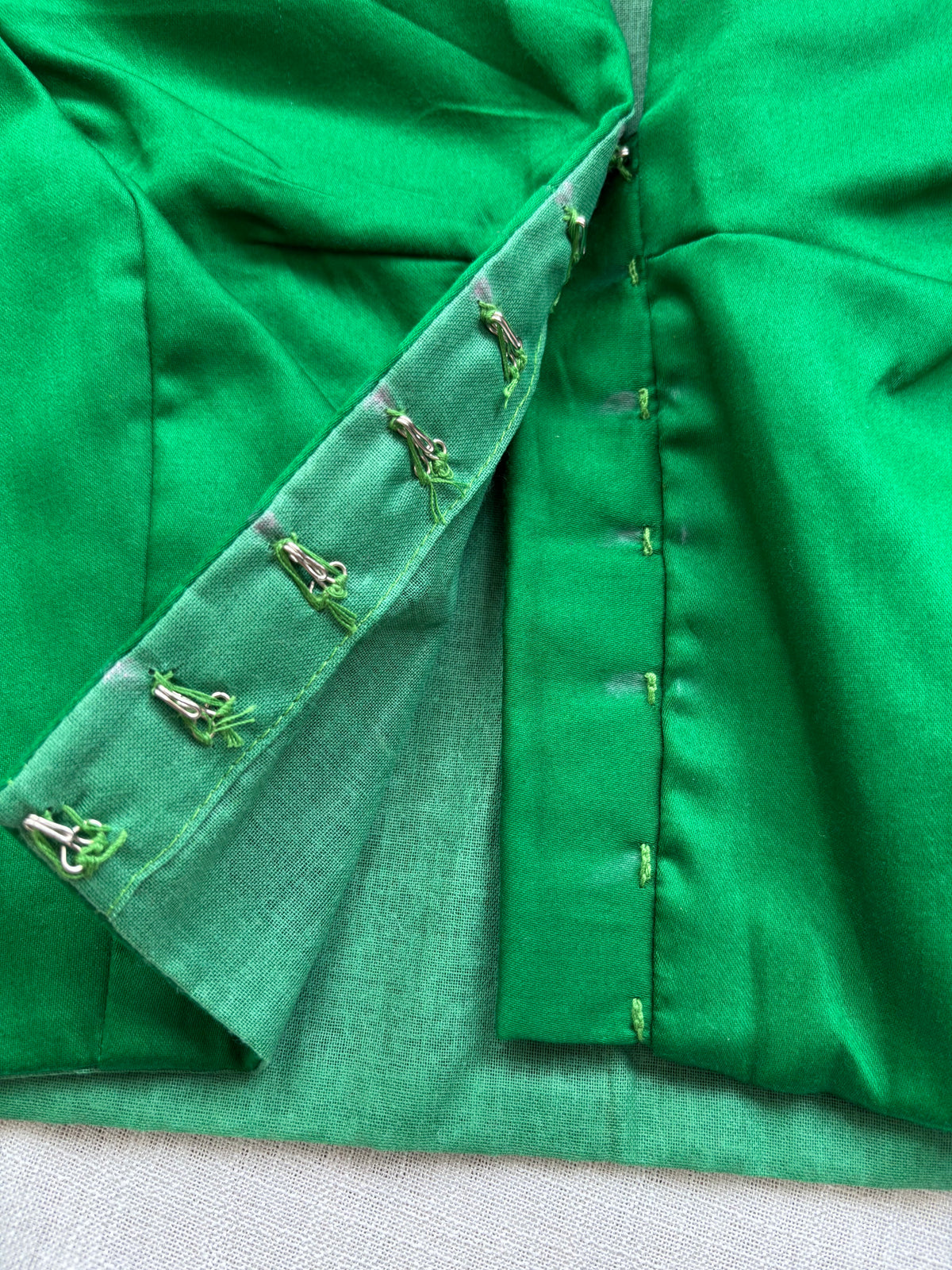 GREEN COTTON BLOUSE