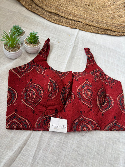 MAROON HAKOBA BLOUSE