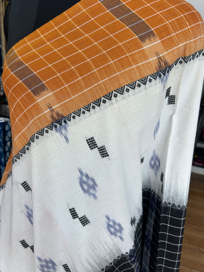 ORANGE DHANIAKHALI SAREE