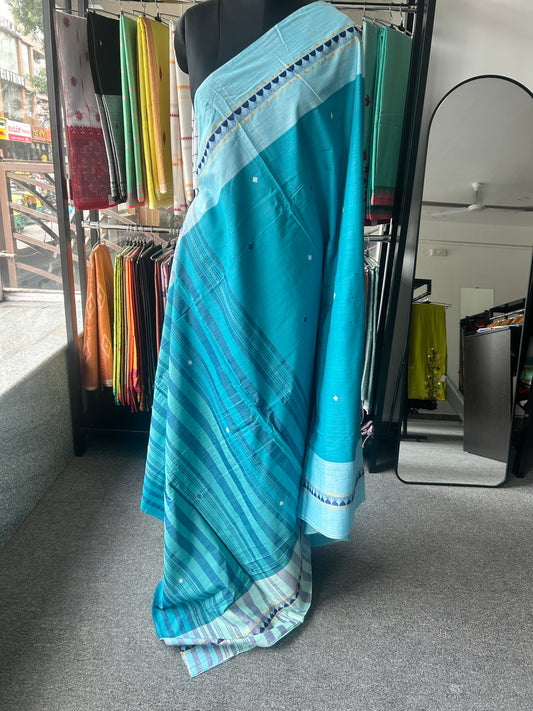 BLUE DHANIAKHALI SAREE
